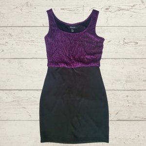 Black and Purple Bodycon Dress